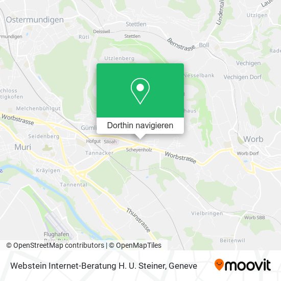 Webstein Internet-Beratung H. U. Steiner Karte