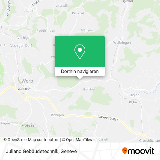 Juliano Gebäudetechnik Karte