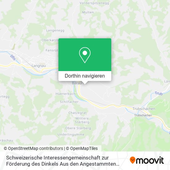 Schweizerische Interessengemeinschaft zur Förderung des Dinkels Aus den Angestammten Gebieten Karte