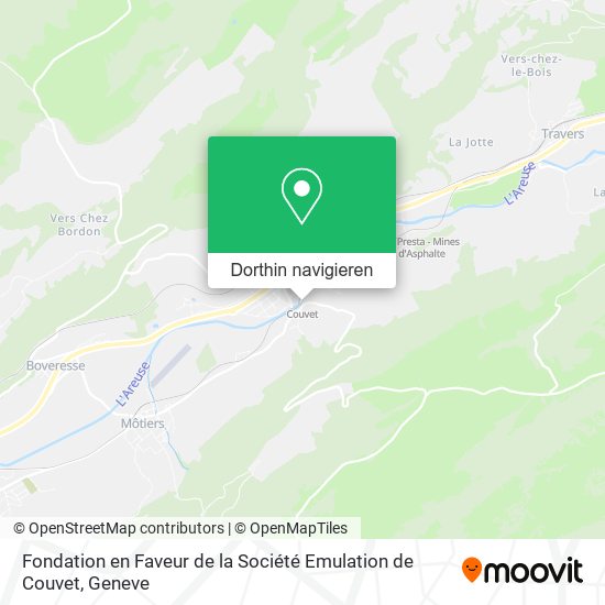 Fondation en Faveur de la Société Emulation de Couvet Karte