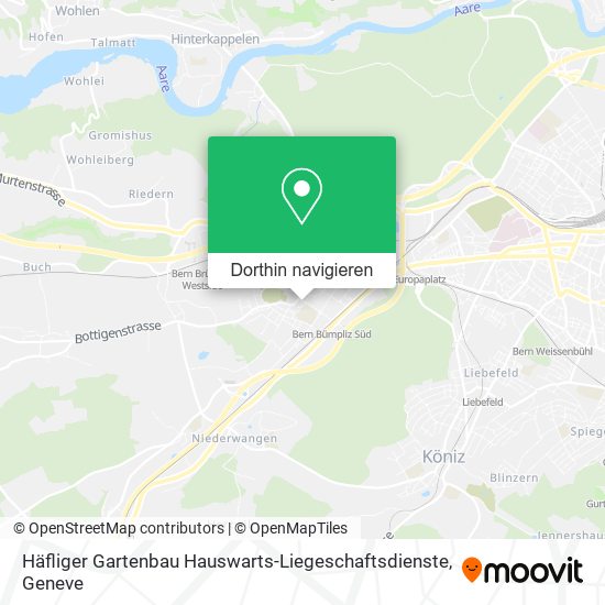 Häfliger Gartenbau Hauswarts-Liegeschaftsdienste Karte