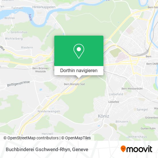 Buchbinderei Gschwend-Rhyn Karte