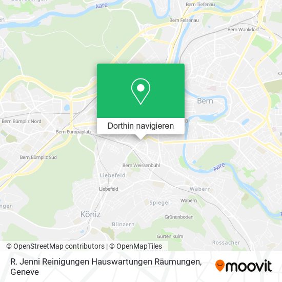R. Jenni Reinigungen Hauswartungen Räumungen Karte