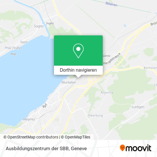 Ausbildungszentrum der SBB Karte