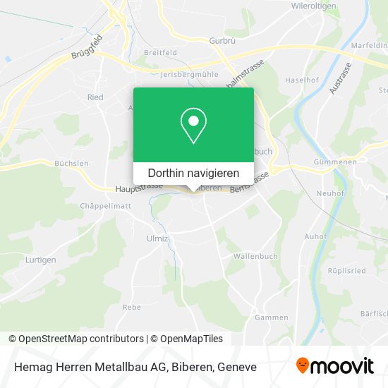 Hemag Herren Metallbau AG, Biberen Karte