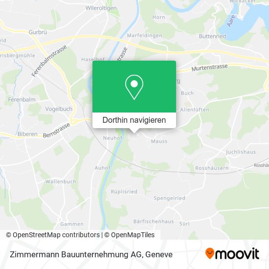 Zimmermann Bauunternehmung AG Karte