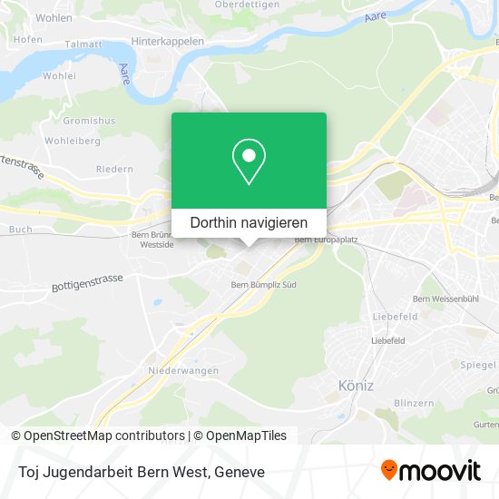 Toj Jugendarbeit Bern West Karte