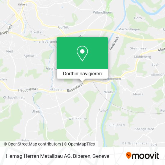 Hemag Herren Metallbau AG, Biberen Karte
