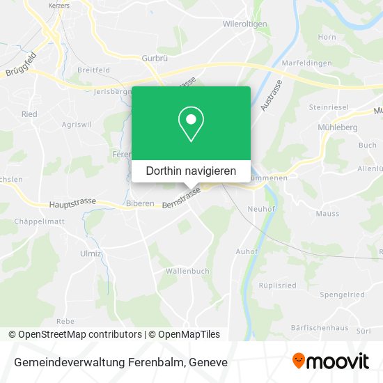 Gemeindeverwaltung Ferenbalm Karte