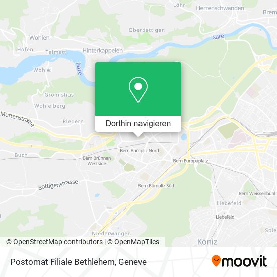 Postomat Filiale Bethlehem Karte