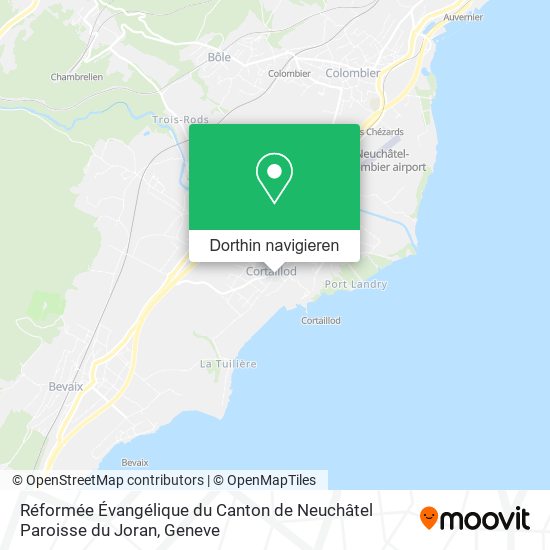 Réformée Évangélique du Canton de Neuchâtel Paroisse du Joran Karte