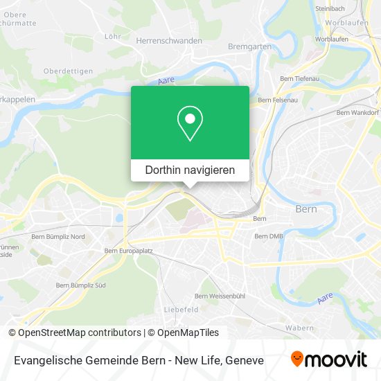 Evangelische Gemeinde Bern - New Life Karte