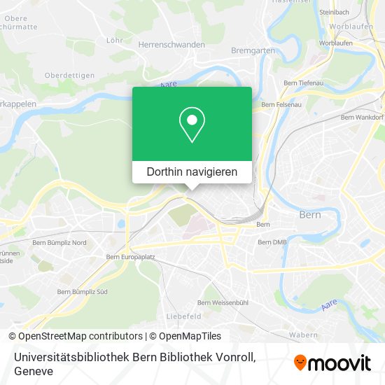 Universitätsbibliothek Bern Bibliothek Vonroll Karte