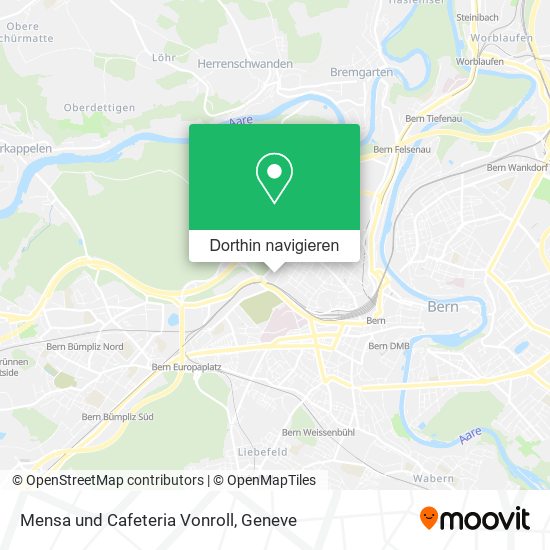 Mensa und Cafeteria Vonroll Karte