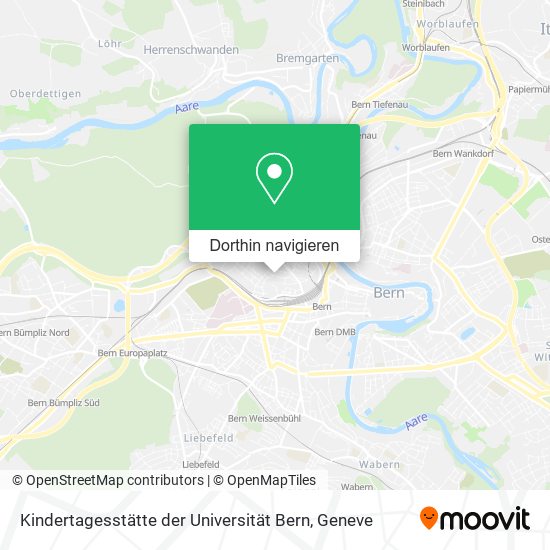 Kindertagesstätte der Universität Bern Karte