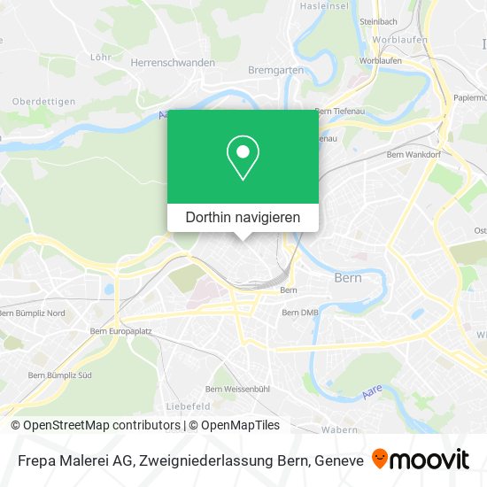 Frepa Malerei AG, Zweigniederlassung Bern Karte