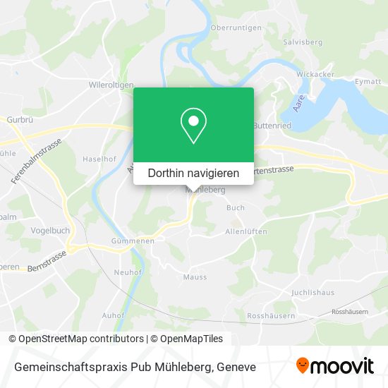 Gemeinschaftspraxis Pub Mühleberg Karte