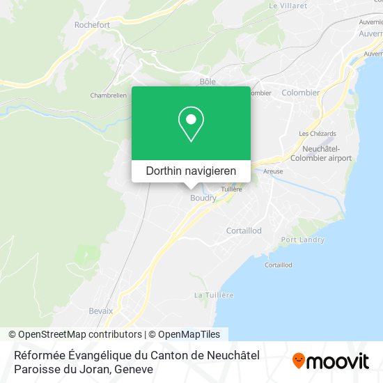 Réformée Évangélique du Canton de Neuchâtel Paroisse du Joran Karte