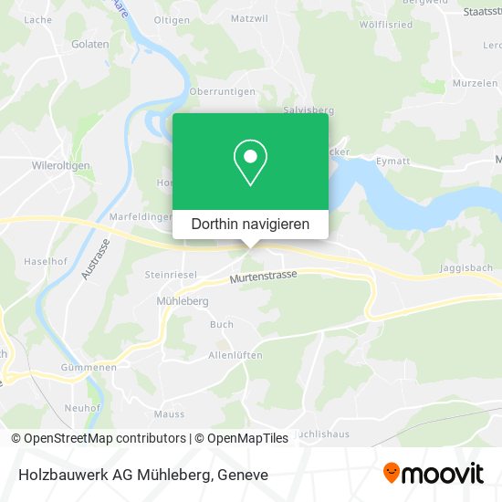 Holzbauwerk AG Mühleberg Karte