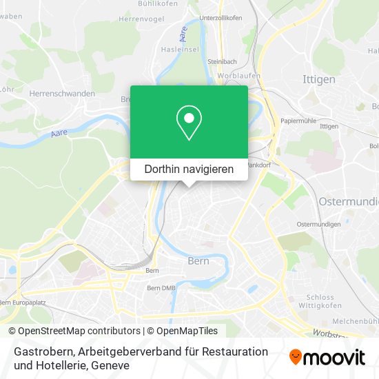 Gastrobern, Arbeitgeberverband für Restauration und Hotellerie Karte