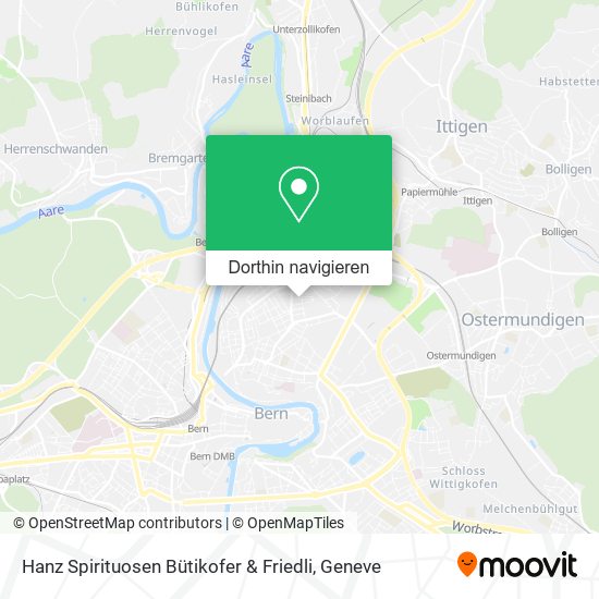 Hanz Spirituosen Bütikofer & Friedli Karte
