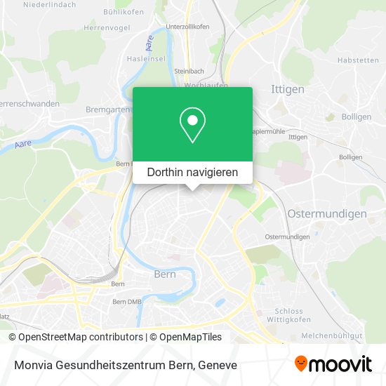 Monvia Gesundheitszentrum Bern Karte