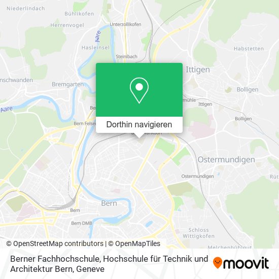 Berner Fachhochschule, Hochschule für Technik und Architektur Bern Karte