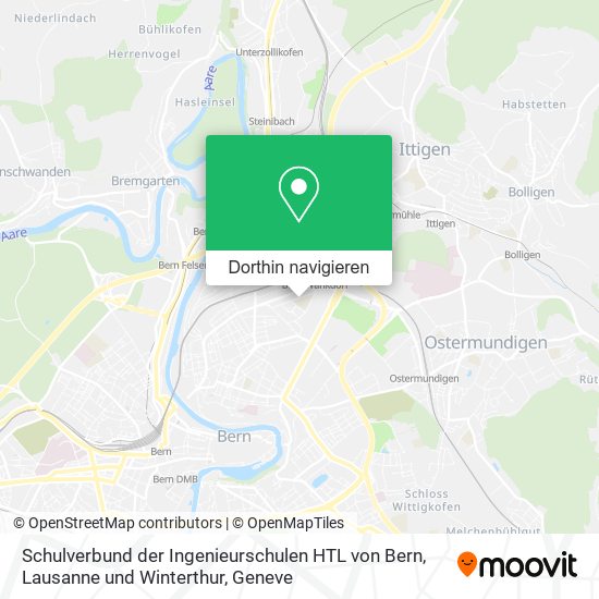 Schulverbund der Ingenieurschulen HTL von Bern, Lausanne und Winterthur Karte