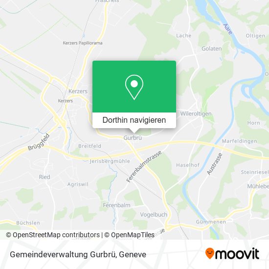Gemeindeverwaltung Gurbrü Karte