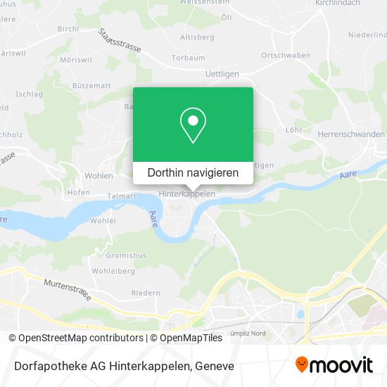 Dorfapotheke AG Hinterkappelen Karte
