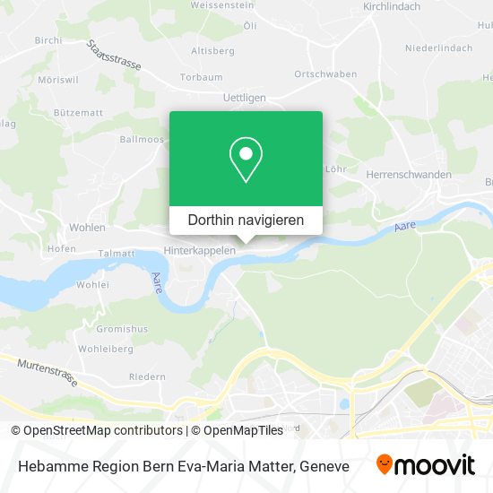 Hebamme Region Bern Eva-Maria Matter Karte