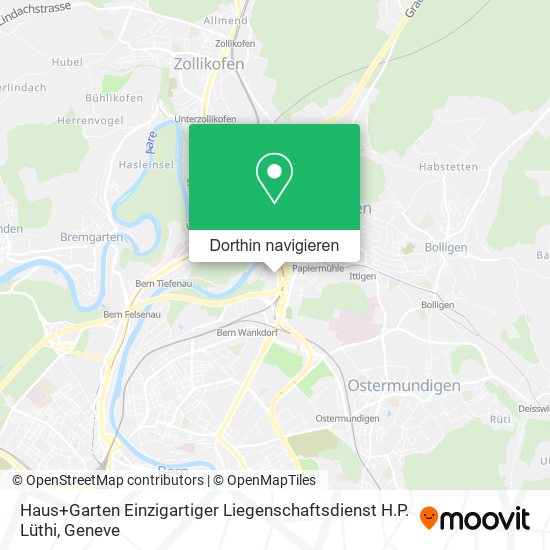 Haus+Garten Einzigartiger Liegenschaftsdienst H.P. Lüthi Karte