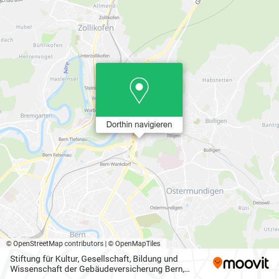 Stiftung für Kultur, Gesellschaft, Bildung und Wissenschaft der Gebäudeversicherung Bern Karte