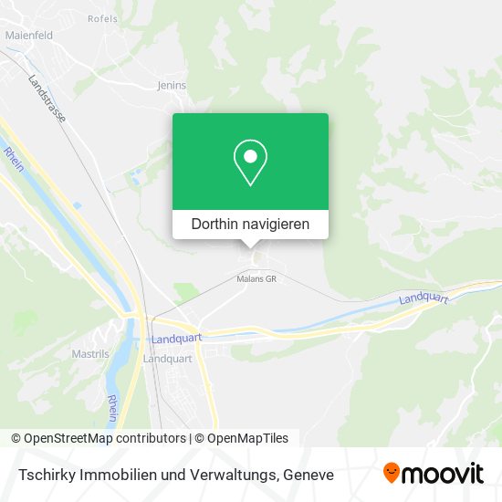 Tschirky Immobilien und Verwaltungs Karte