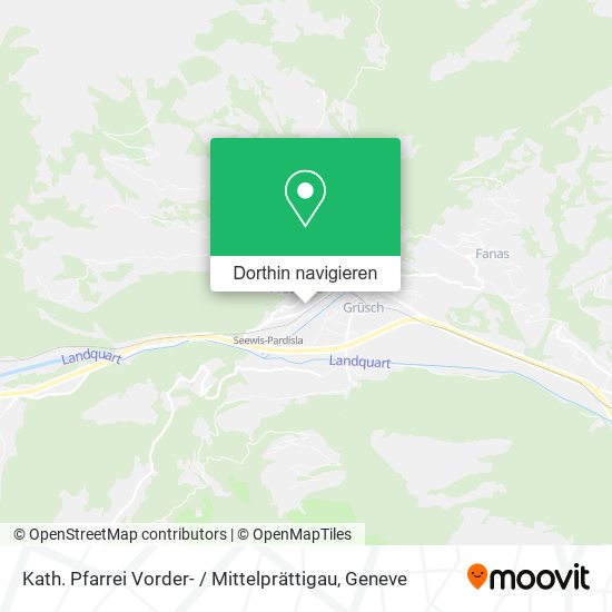Kath. Pfarrei Vorder- / Mittelprättigau Karte