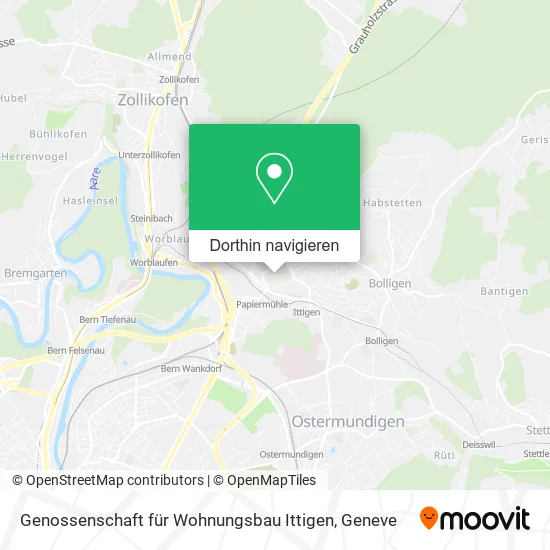 Genossenschaft für Wohnungsbau Ittigen Karte