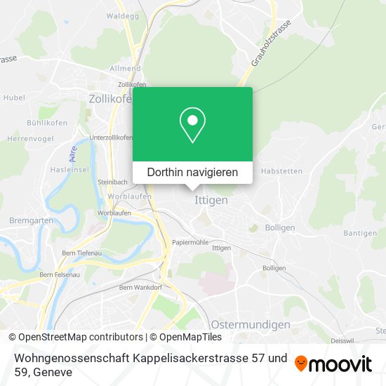 Wohngenossenschaft Kappelisackerstrasse 57 und 59 Karte