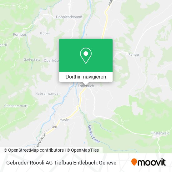 Gebrüder Röösli AG Tiefbau Entlebuch Karte