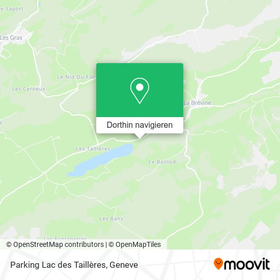 Parking Lac des Taillères Karte