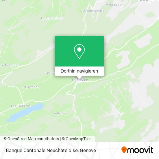 Banque Cantonale Neuchâteloise Karte