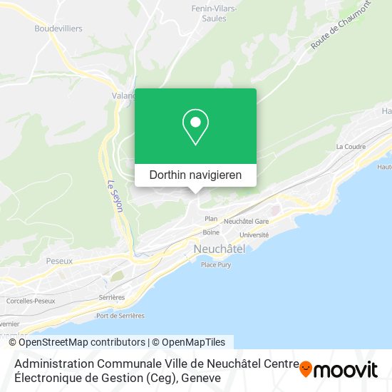 Administration Communale Ville de Neuchâtel Centre Électronique de Gestion (Ceg) Karte