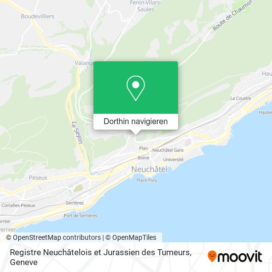Registre Neuchâtelois et Jurassien des Tumeurs Karte