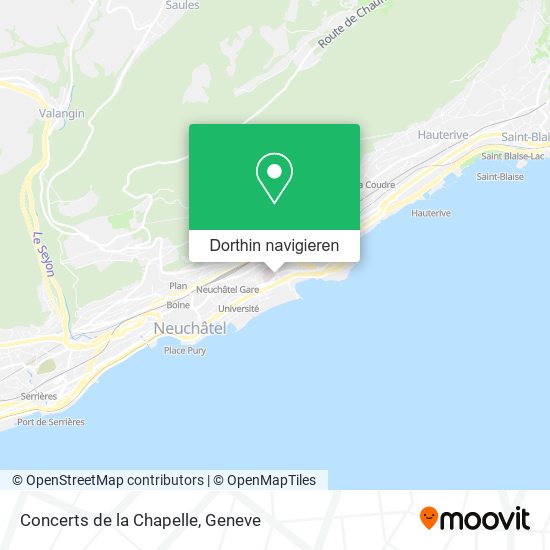 Concerts de la Chapelle Karte