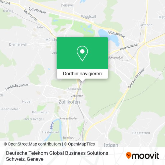 Deutsche Telekom Global Business Solutions Schweiz Karte