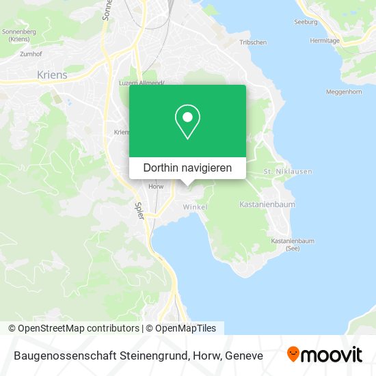 Baugenossenschaft Steinengrund, Horw Karte