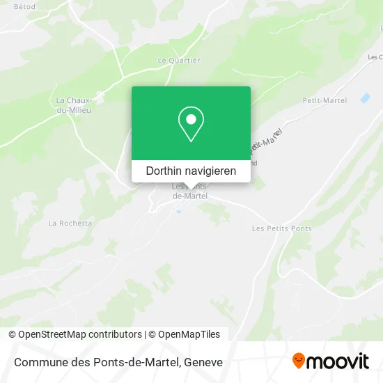 Commune des Ponts-de-Martel Karte