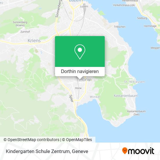 Kindergarten Schule Zentrum Karte