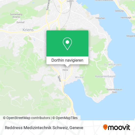 Reddress Medizintechnik Schweiz Karte