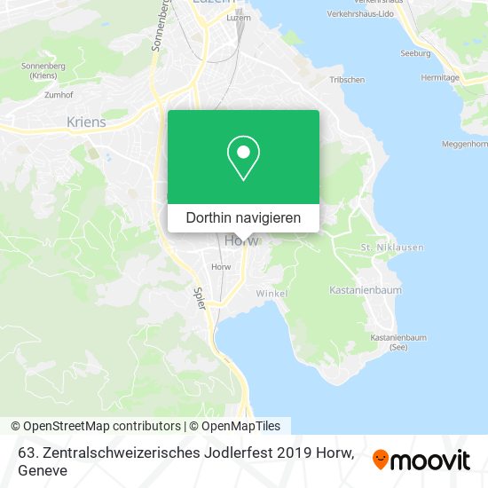 63. Zentralschweizerisches Jodlerfest 2019 Horw Karte