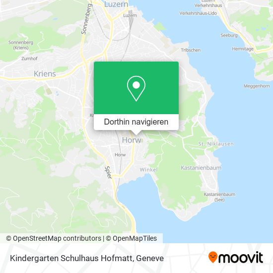 Kindergarten Schulhaus Hofmatt Karte